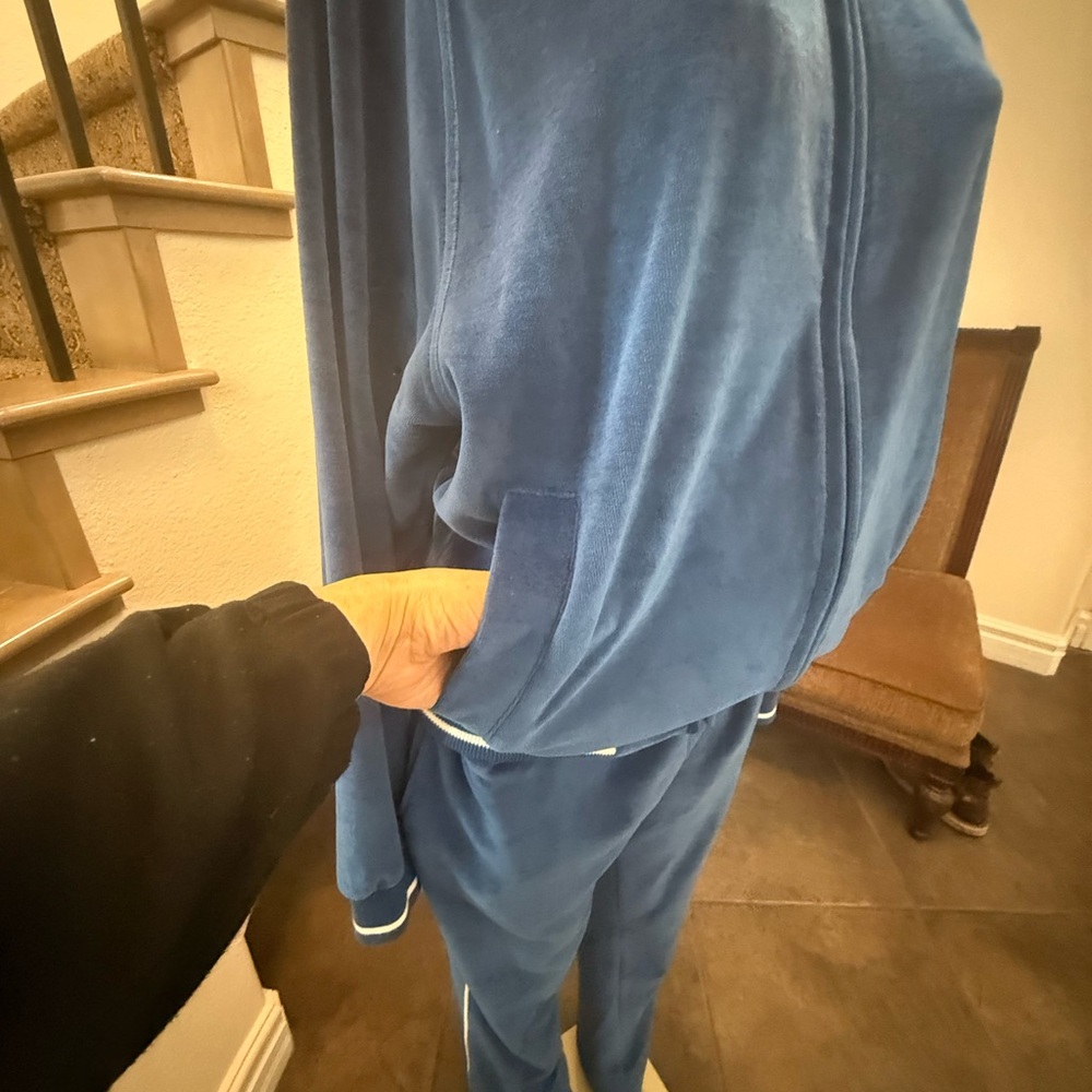 RARE Vintage Christian Dior Monsieur Blue Soft Velour Track Suit 80s-90’s - Picture 5 of 16